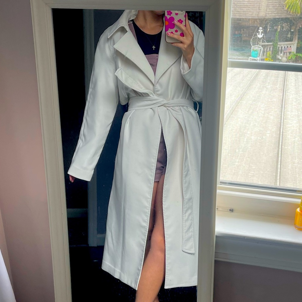 H&M white trench coat